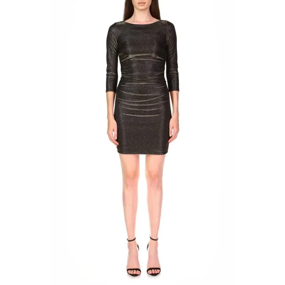 Halston Heritage Black Long Sleeve Dress